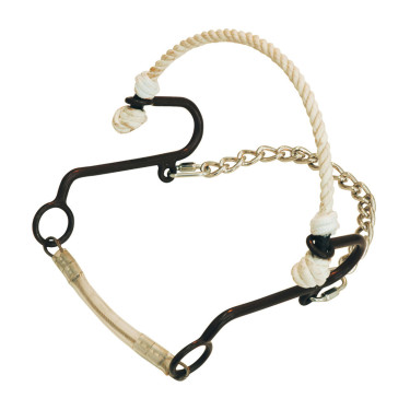 Short Hackamore Ferro Brunito Rawhide Pool's