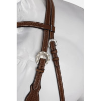 Futurity bridle tipo western cavezzone annodato con conchos