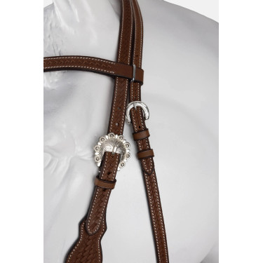 Futurity bridle tipo western cavezzone annodato con conchos