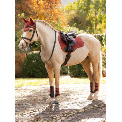 Tappetino LeMieux Reflective Suede Misto GP Square Marrone rossiccio Arancione