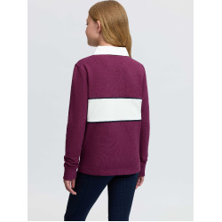 Polo da rugby LeMieux Young Rider Riley Mora Bordeaux Polo da rugby LeMieux Young Rider Riley Mora Bordeaux