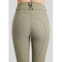 MoGaia Pantaloni da equitazione Gun Metal Caviar con tasche per telefono Bianchi F/G Montar