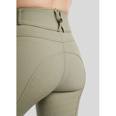 MoGaia Pantaloni da equitazione Gun Metal Caviar con tasche per telefono Bianchi F/G Montar