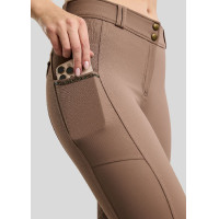 Breeches MOVeronica Golden Quartz Crystaltape con tasche per telefono Nougat Brown F/G Montar