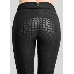Breeches MOVeronica Golden Quartz Crystaltape con tasche per telefono Nougat Brown F/G Montar Nero Breeches MOVeronica Golden Quartz Crystaltape con tasche per telefono Nougat Brown F/G Montar Nero