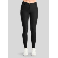 Breeches MOVeronica Golden Quartz Crystaltape con tasche per telefono Nougat Brown F/G Montar Nero