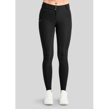 Breeches MOVeronica Golden Quartz Crystaltape con tasche per telefono Nougat Brown F/G Montar Nero Breeches MOVeronica Golden Quartz Crystaltape con tasche per telefono Nougat Brown F/G Montar Nero