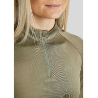 MoErica polo invernale a maniche lunghe con mezza zip Dusty Rose Montar