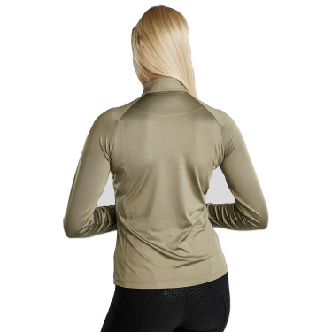 MoErica polo invernale a maniche lunghe con mezza zip Dusty Rose Montar