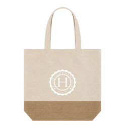Borsa in juta Harcour Crema Beige
