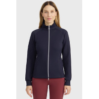 Felpa tecnica con zip Clotilde Harcour Marina Blu marino