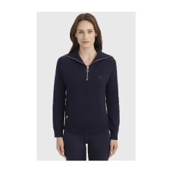 Maglione equitazione donna collo alto Harcour Claira
