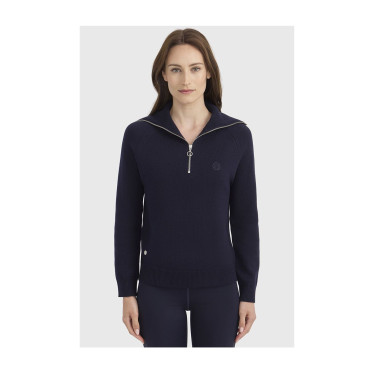 Maglione equitazione donna collo alto Harcour Claira