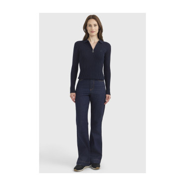 Polo equitazione donna Harcour Celeste maniche lunghe Polo equitazione donna Harcour Celeste maniche lunghe