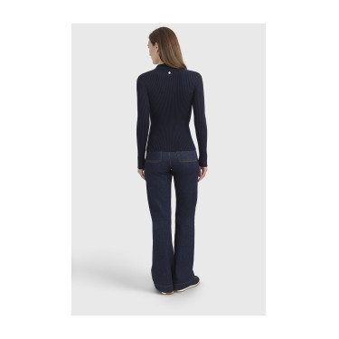 Polo equitazione donna Harcour Celeste maniche lunghe Polo equitazione donna Harcour Celeste maniche lunghe