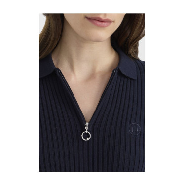 Polo equitazione donna Harcour Celeste maniche lunghe Polo equitazione donna Harcour Celeste maniche lunghe