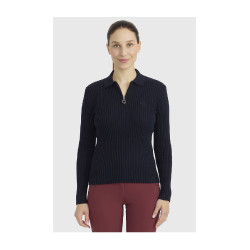 Polo equitazione donna Harcour Celeste maniche lunghe Polo equitazione donna Harcour Celeste maniche lunghe