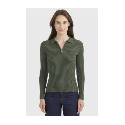 Polo equitazione donna Harcour Celeste maniche lunghe