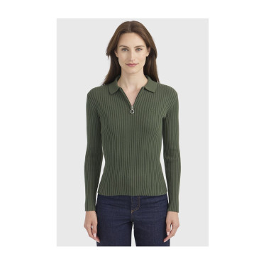 Polo equitazione donna Harcour Celeste maniche lunghe