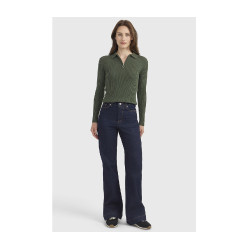 Polo equitazione donna Harcour Celeste maniche lunghe
