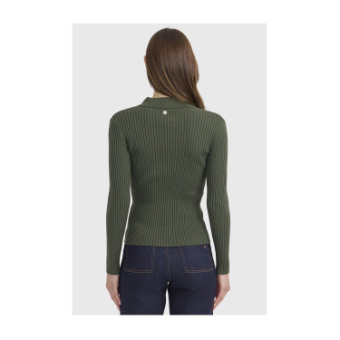 Polo equitazione donna Harcour Celeste maniche lunghe