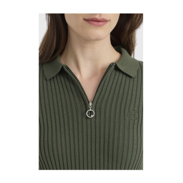 Polo equitazione donna Harcour Celeste maniche lunghe