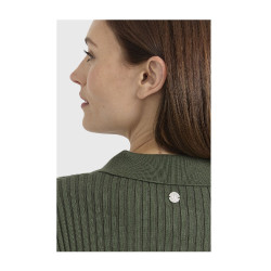 Polo equitazione donna Harcour Celeste maniche lunghe
