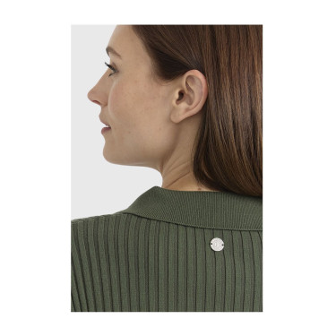 Polo equitazione donna Harcour Celeste maniche lunghe