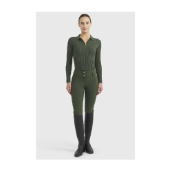 Polo equitazione donna Harcour Celeste maniche lunghe
