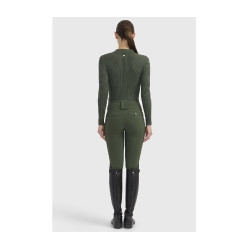 Polo equitazione donna Harcour Celeste maniche lunghe