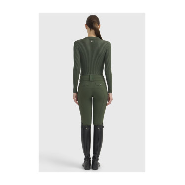 Polo equitazione donna Harcour Celeste maniche lunghe