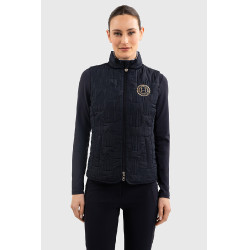 Gilet senza maniche Harcour Quickstara Reversibile Donna CSIO La Baule Blu marino / rigata celeste