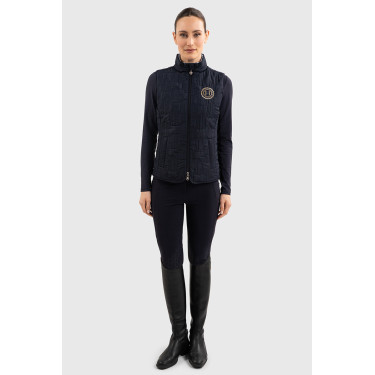 Gilet senza maniche Harcour Quickstara Reversibile Donna CSIO La Baule Blu marino / rigata celeste