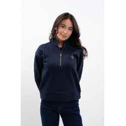Felpa con zip Harcour x Versailles Louise Marina Blu marino
