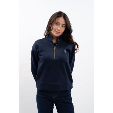 Felpa con zip Harcour x Versailles Louise Marina Blu marino