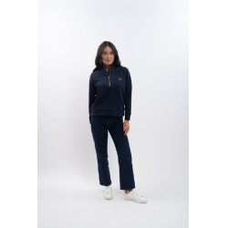 Felpa con zip Harcour x Versailles Louise Marina Blu marino