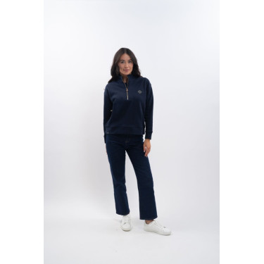 Felpa con zip Harcour x Versailles Louise Marina Blu marino