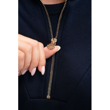 Felpa con zip Harcour x Versailles Louise Marina Blu marino