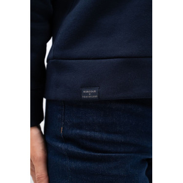Felpa con zip Harcour x Versailles Louise Marina Blu marino