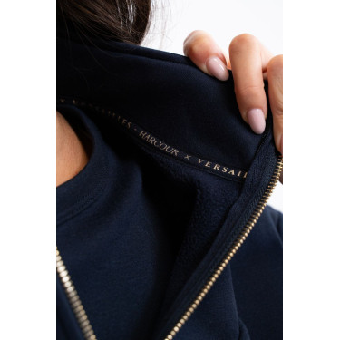 Felpa con zip Harcour x Versailles Louise Marina Blu marino