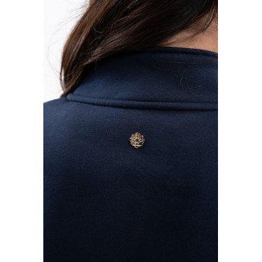 Felpa con zip Harcour x Versailles Louise Marina Blu marino