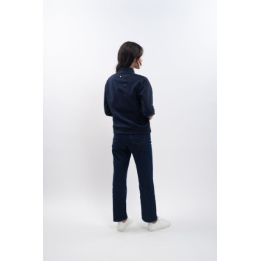 Felpa con zip Harcour x Versailles Louise Marina Blu marino