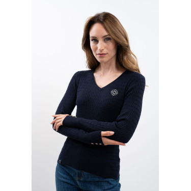 Maglione Harcour x Versailles Antoinette Marina Blu marino