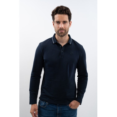 Polo equitazione uomo maniche lunghe Harcour Malik
