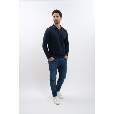 Polo equitazione uomo maniche lunghe Harcour Malik