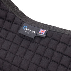 Sottosella da dressage in cotone Deluxe Shires Arma Nero