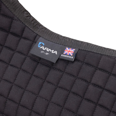 Sottosella da dressage in cotone Deluxe Shires Arma Nero