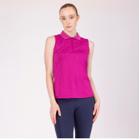 Polo tecnico senza maniche React Shires Aubrion Fucsia Rosa
