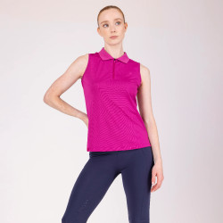 Polo tecnica senza maniche equitazione Aubrion React