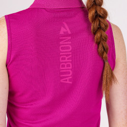 Polo tecnica senza maniche equitazione Aubrion React